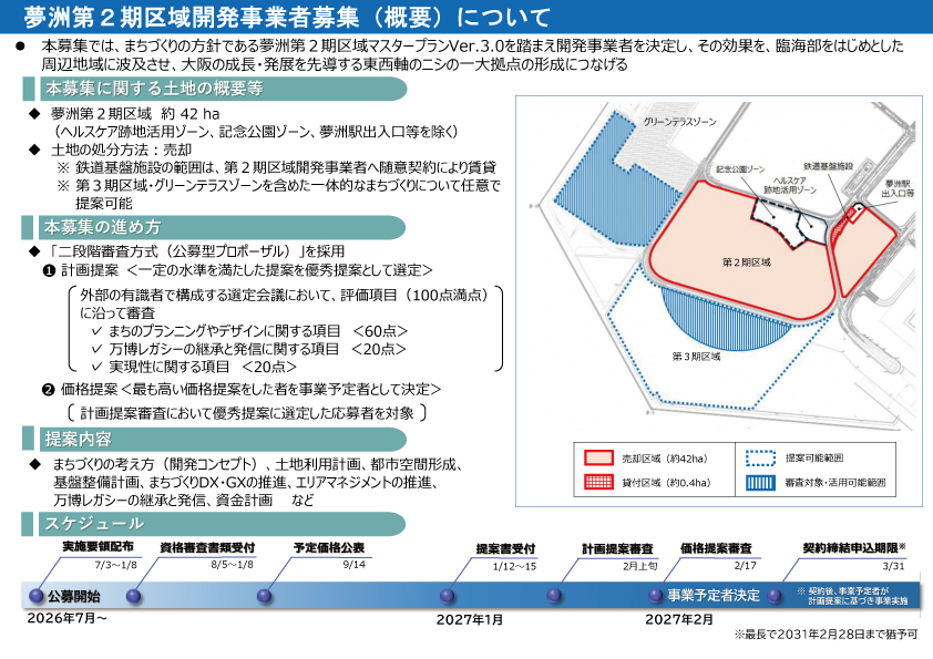 夢洲第2期区域を大阪の成長につなげる。