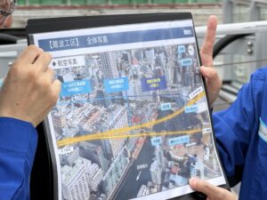 なにわ筋線の説明を受ける議員団