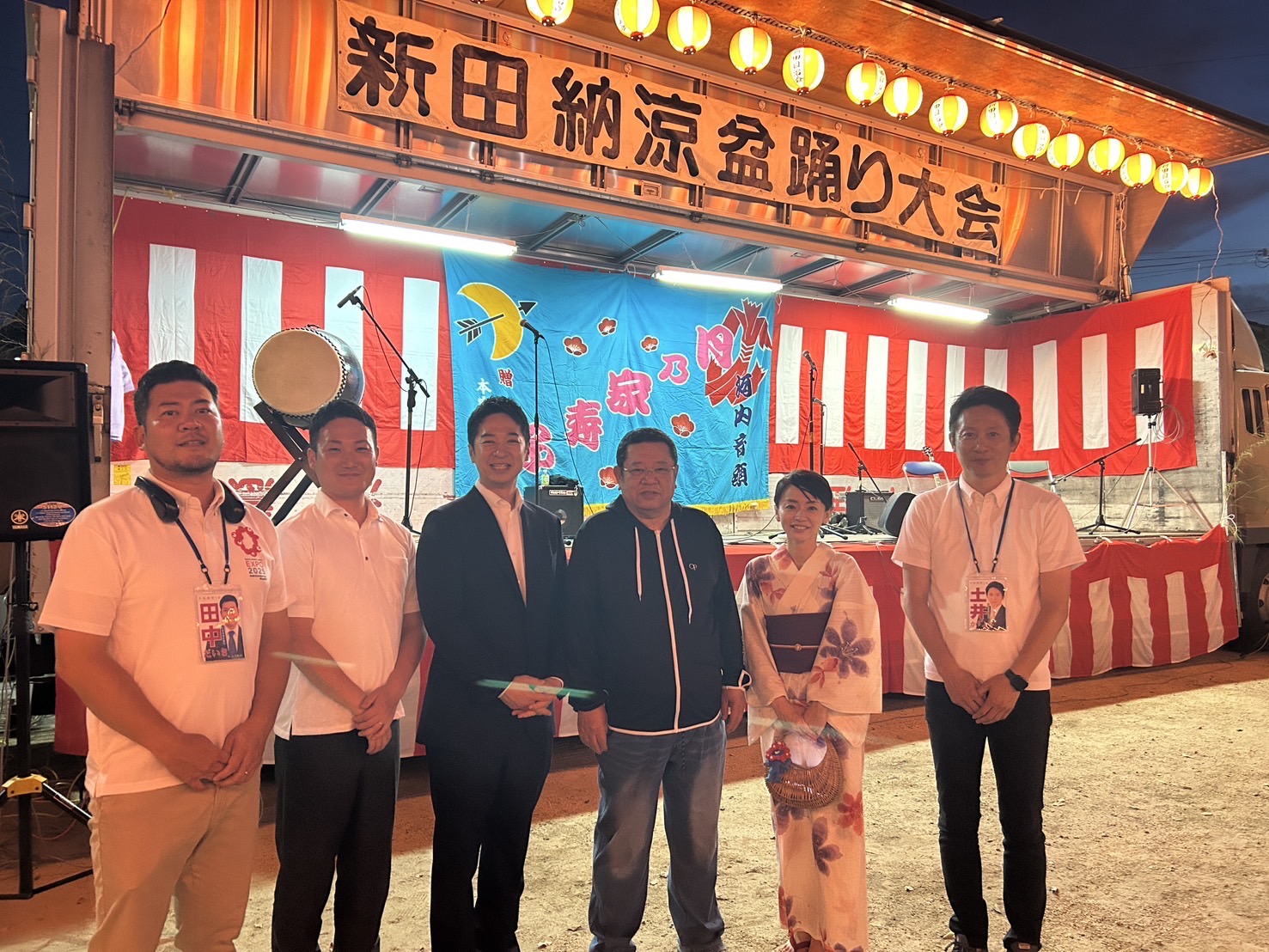 大東市・新田と灰塚南の盆踊り大会へ