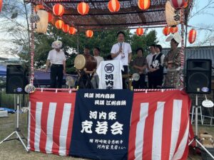 大東市・四條畷市の盆踊り会場を訪問する土井かずよし